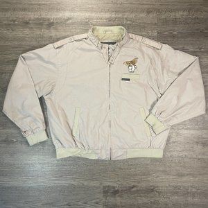 Vintage Retro 80s Upcycled Beige Members Only Gremlins Gizmo Mogwai Jacket Sz XL